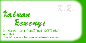kalman remenyi business card